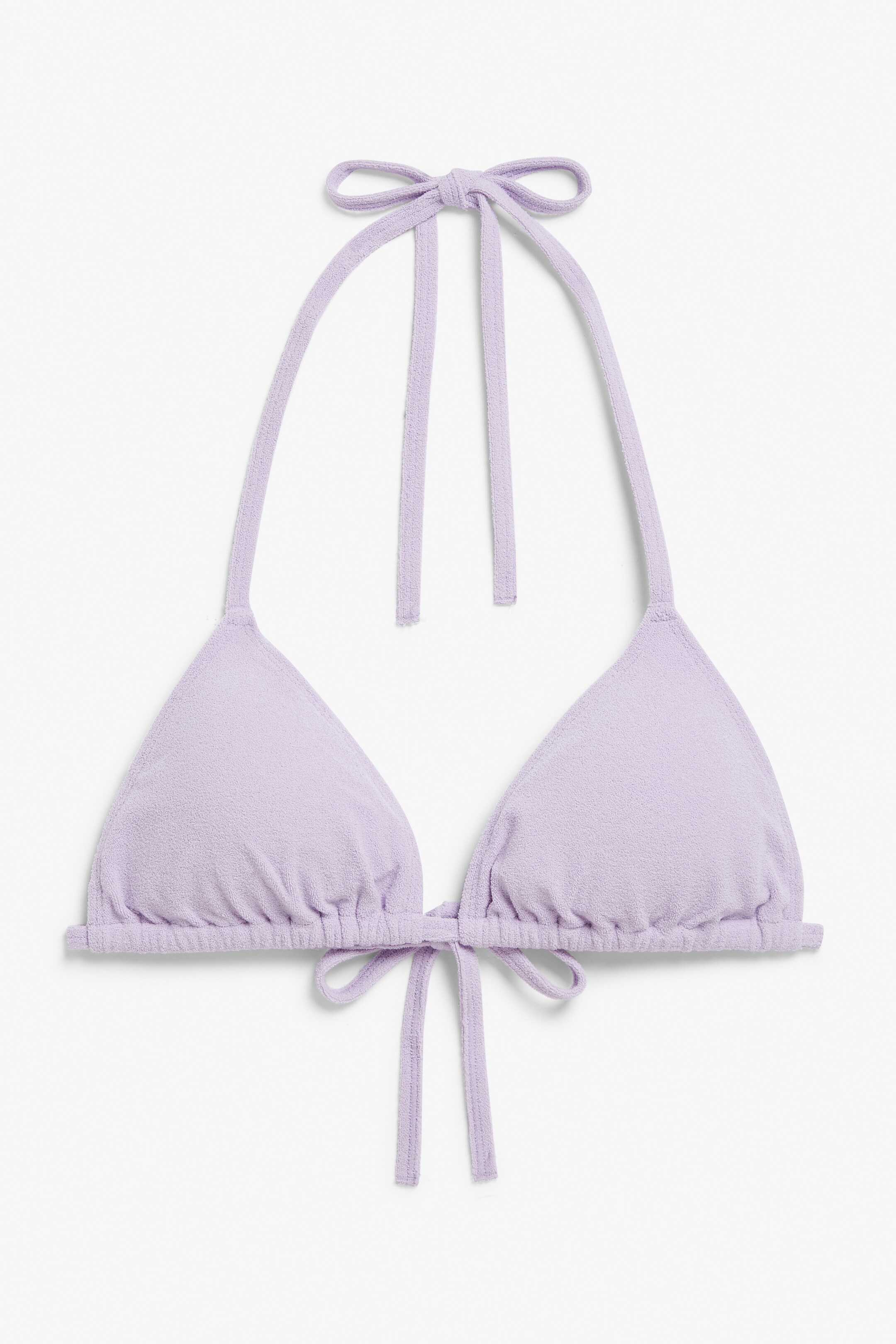 View larger image: Towelling triangle bikini top - Lilac - Ladies | H&M GB 1