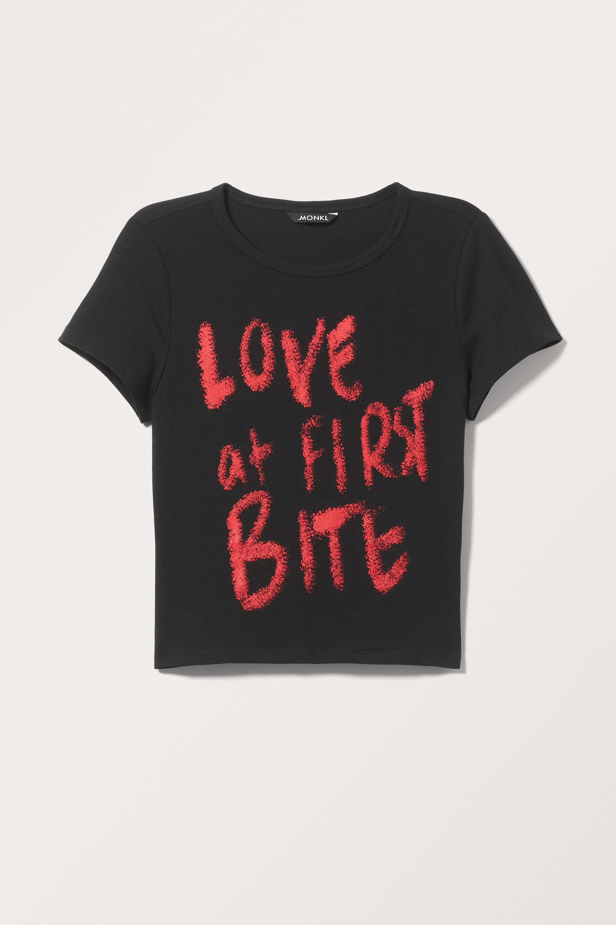 Black - Love At First Bite - Cropped t-shirt - 3