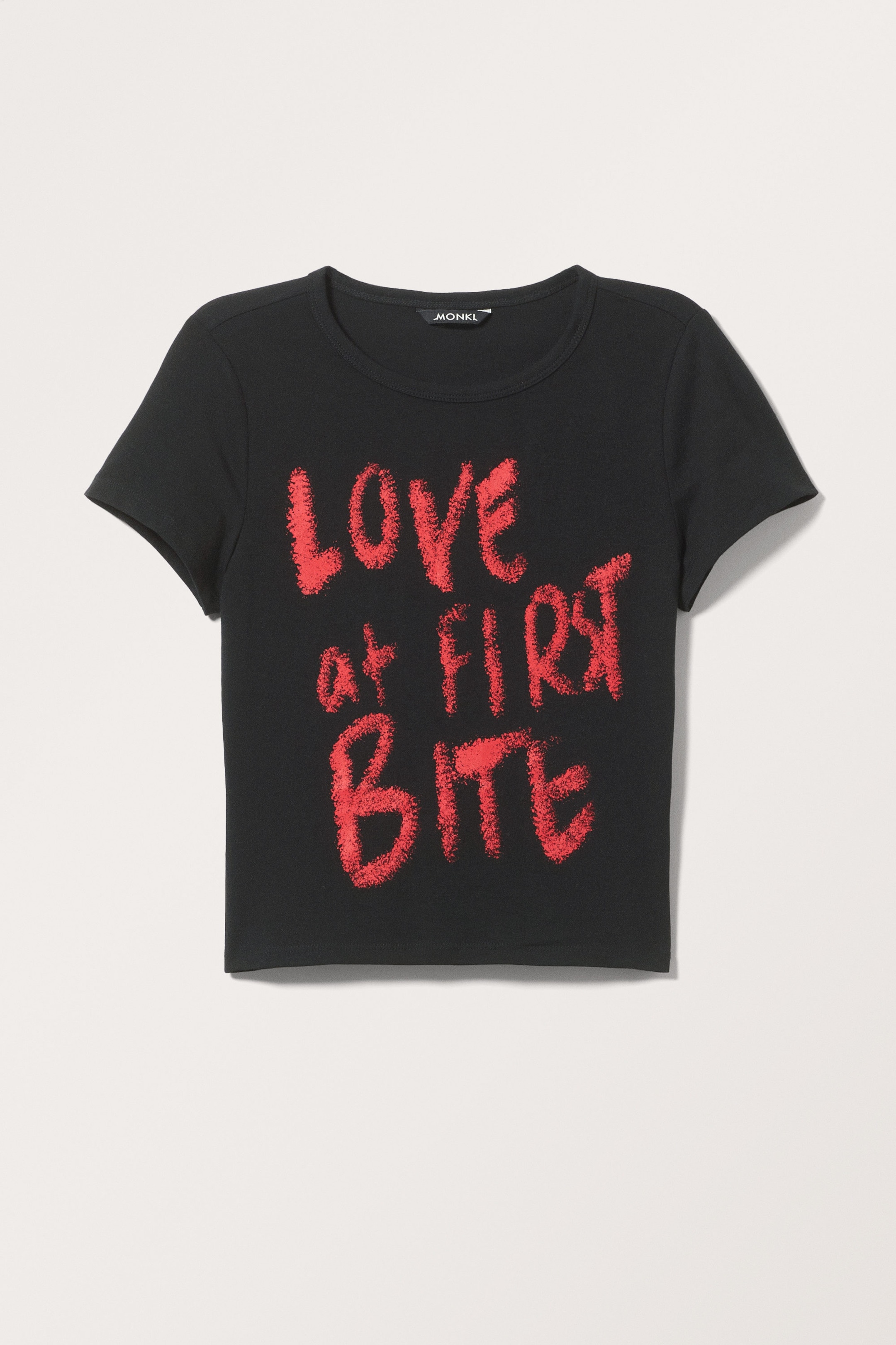 Black - Love At First Bite - Cropped t-shirt - 0