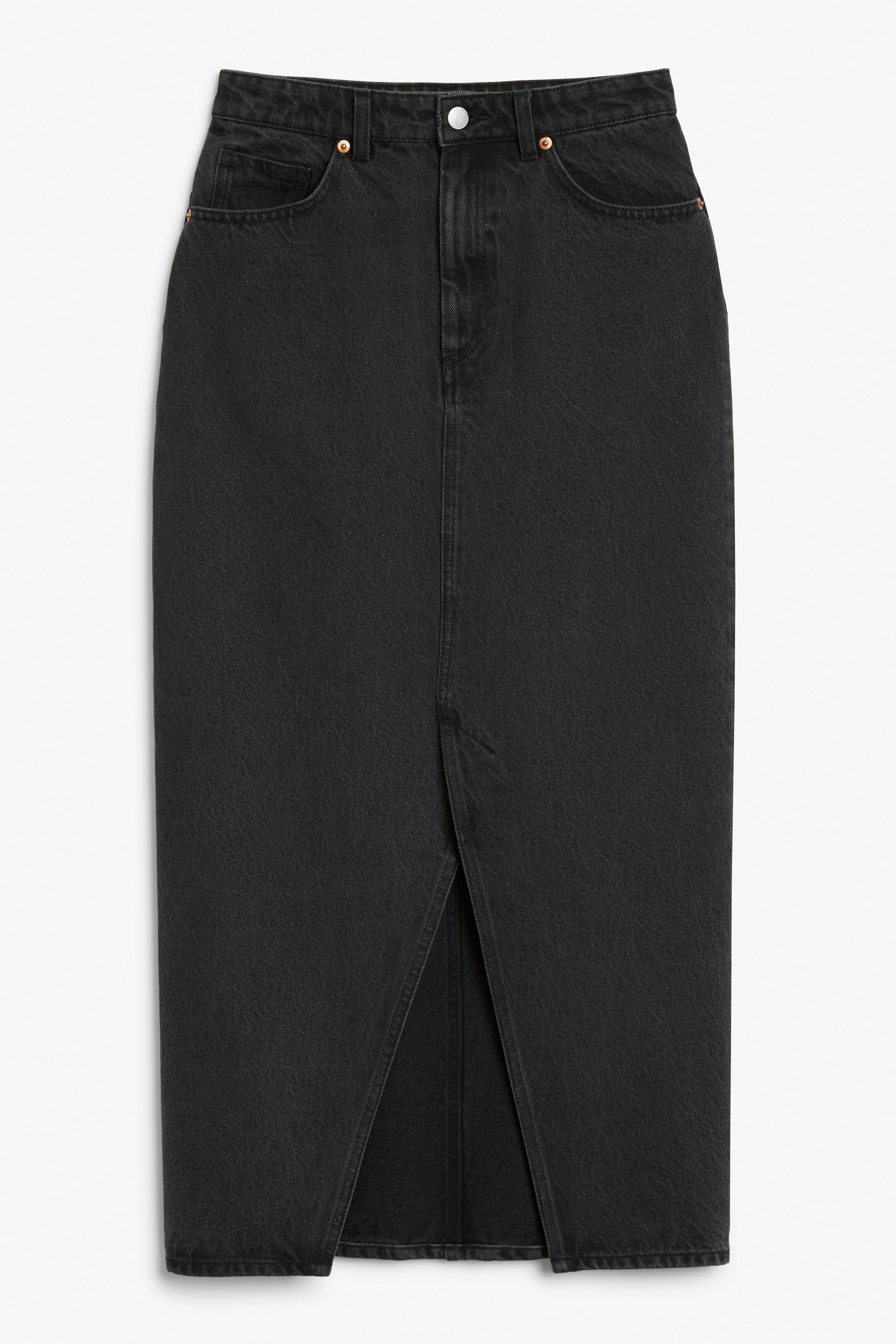 Größeres Bild ansehen: Jeansrock in Midilänge - Schwarz - Ladies | H&M DE 4