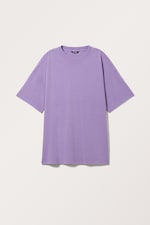 Gewaschenes Lila - Oversized Baumwoll-T-Shirt - 0