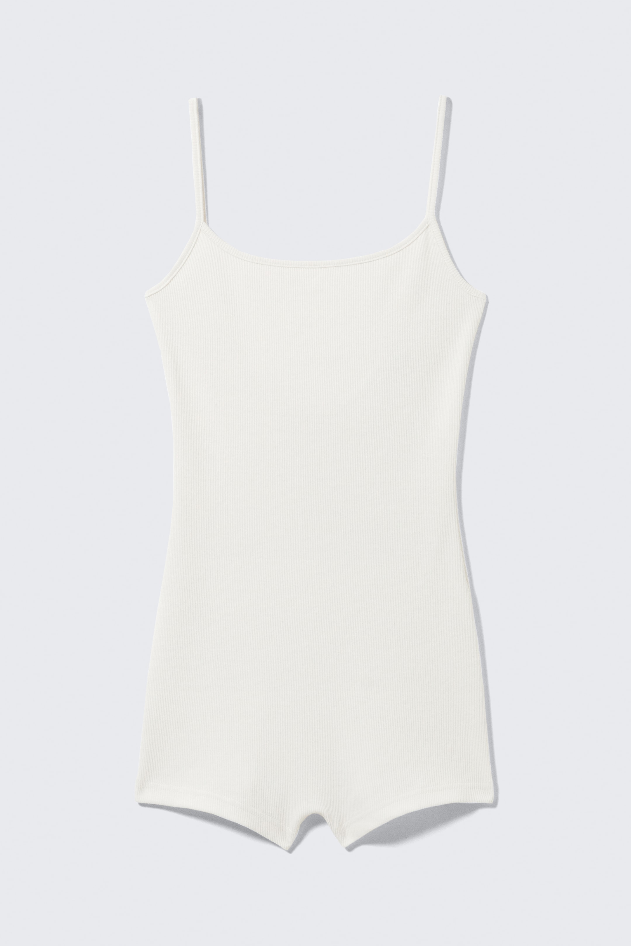 Visualizza immagine più grande: Tutina aderente a coste - Bianco sporco - DONNA | H&M IT 4