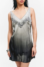 Trompe-l'œil lace print - Short Printed Tank Dress - 2