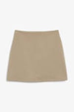 Beige taupe - A-line mini skirt - 0