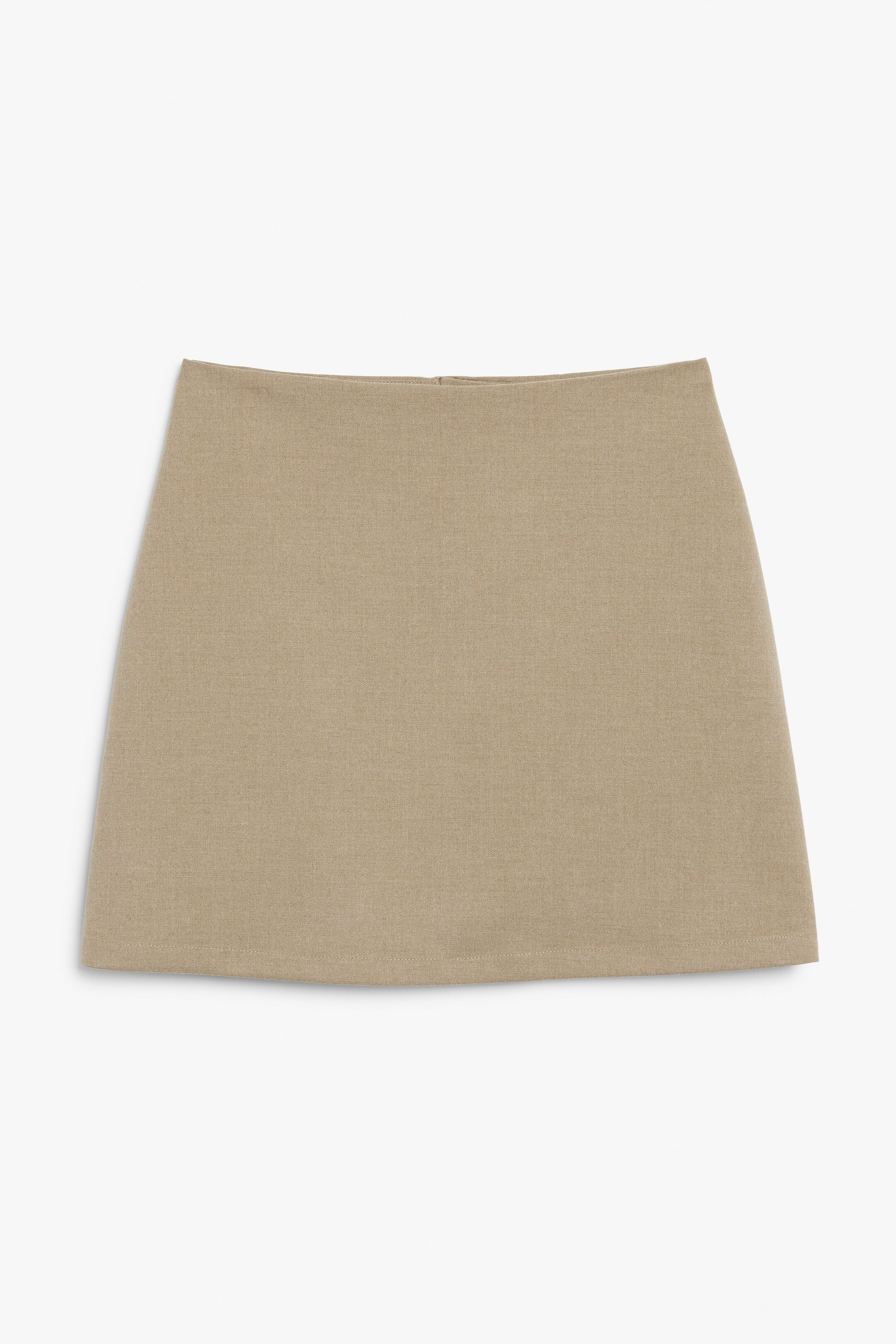 Beige taupe - A-line mini skirt - 0
