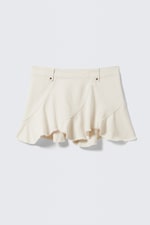 Off-white - Frayed Asymmetric Mini Twill Skirt - 4