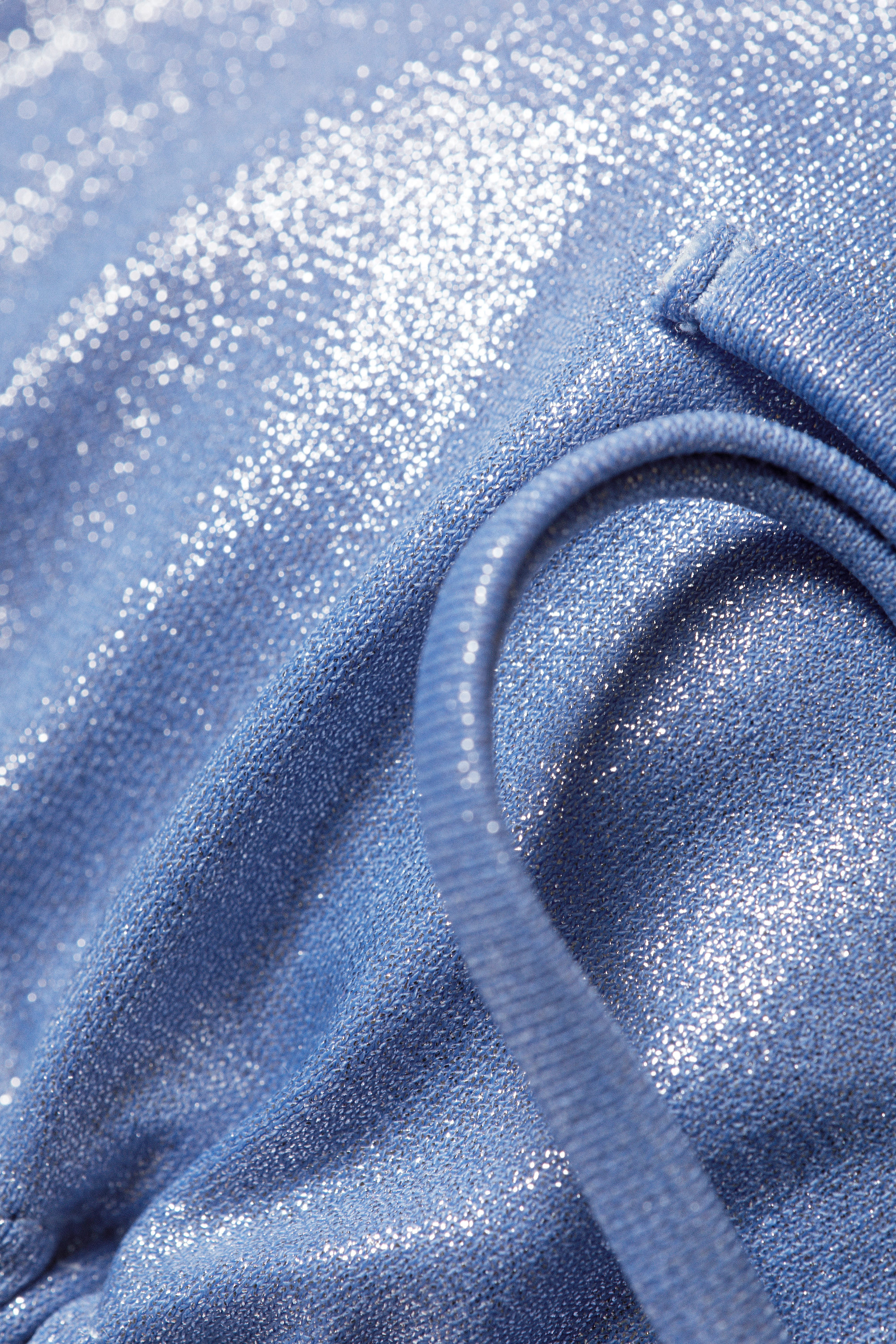 Blau glitzernd - Glitzerndes Triangel-Bikinioberteil - 5