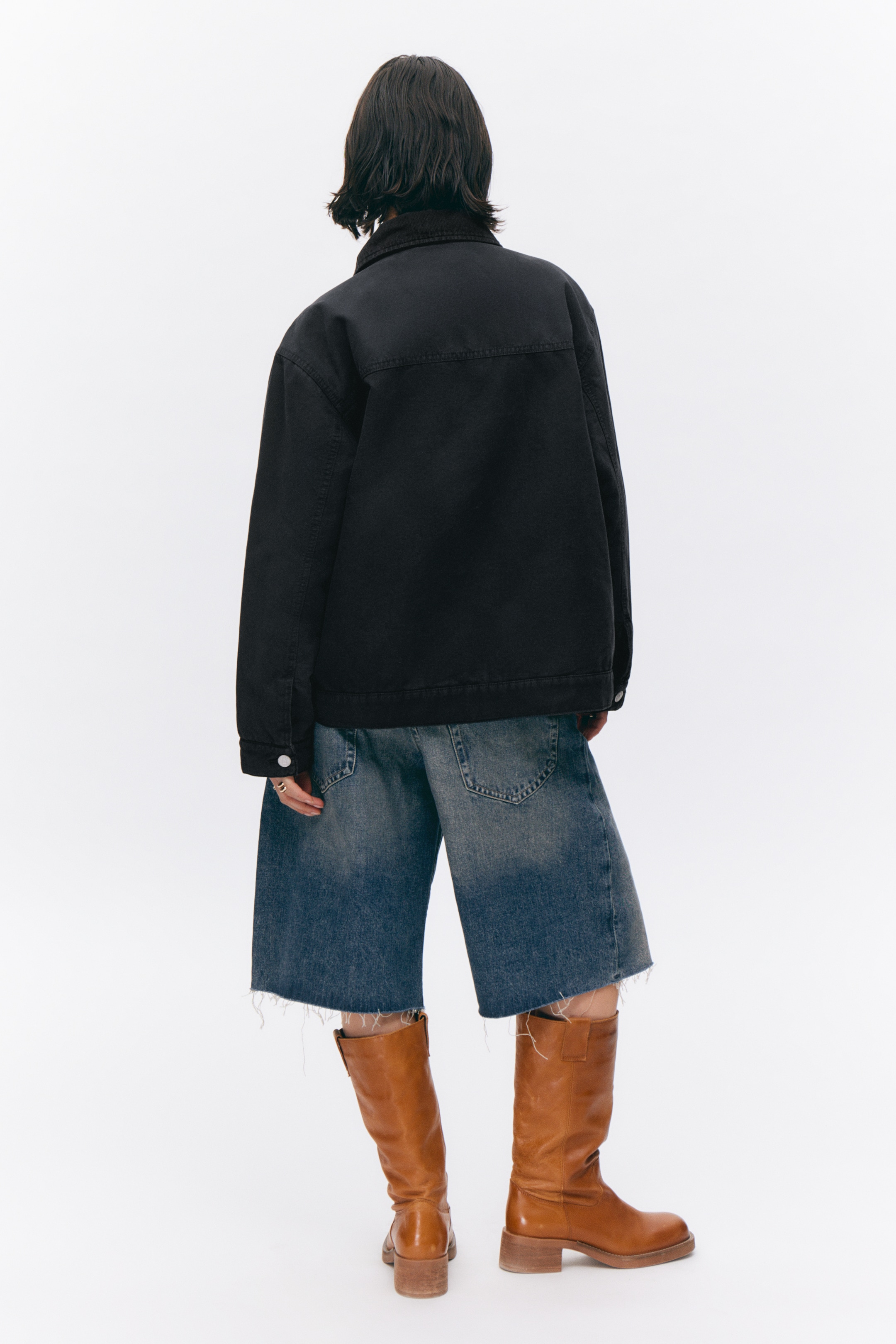 View larger image: Padded Cotton Canvas Jacket - Black - Ladies | H&M GB 5