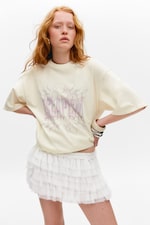 White - Escapism - Boxy Fit Printed T-Shirt - 0