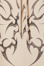 Beige - Tribal-Schmetterling - Oversized Hoodie-Minikleid - 1