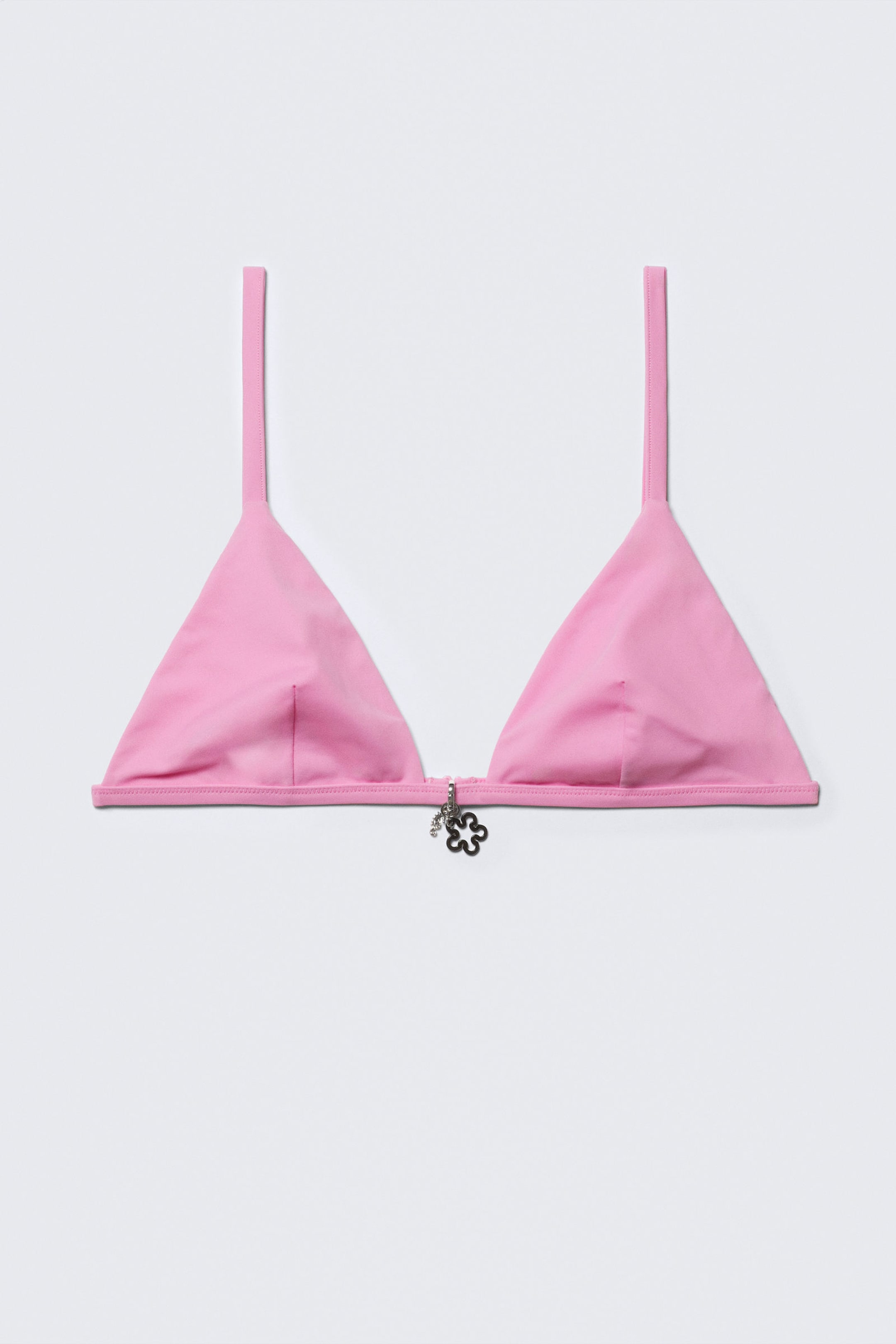 Hellrosa - Triangel-Bikinioberteil mit Anhänger - 3