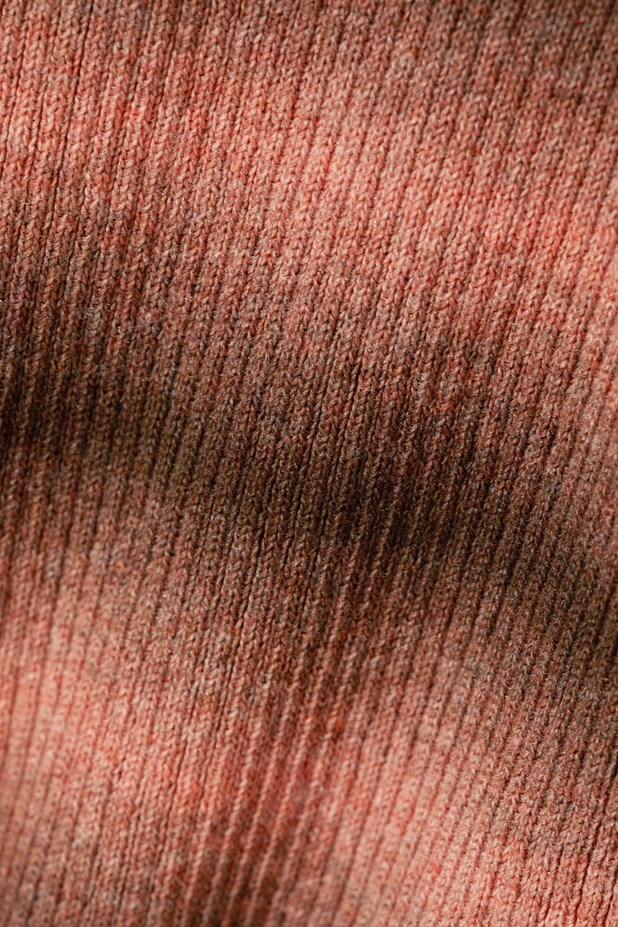 Visa större bild: Ribbstickad långärmad topp med båthals - Orange Brun - DAM | H&M SE 2