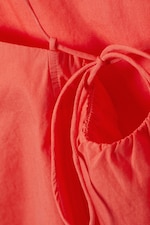 Hellrot - Popeline-Top mit Kordelzug und Trägern - 6