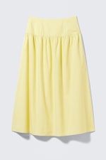 Light Yellow - Maxirock aus gerafftem Baumwollpopeline - 4