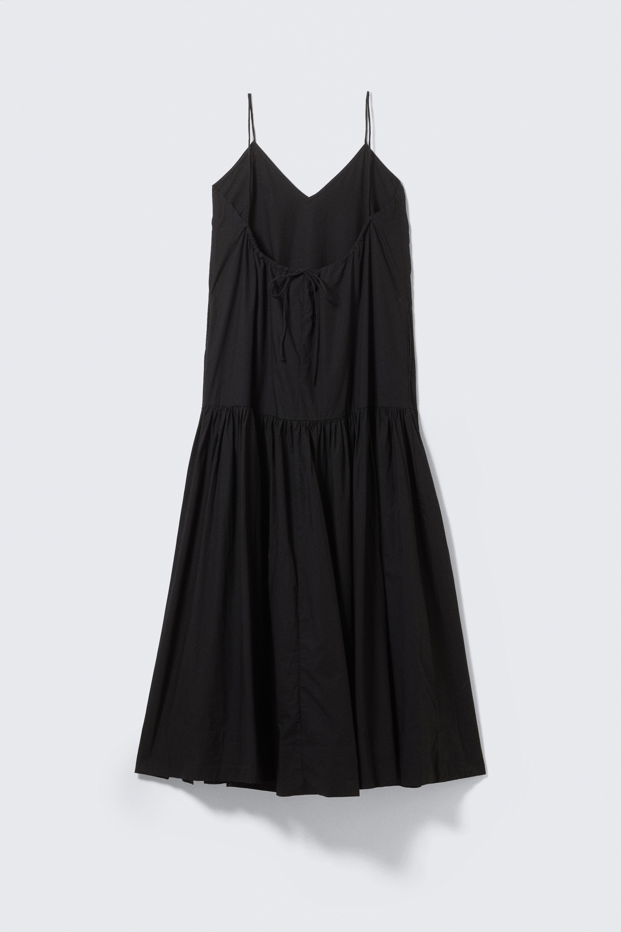 Zobrazit větší obrázek: Tiered Cotton Poplin Maxi Dress - Černá - ŽENY | H&M CZ 4