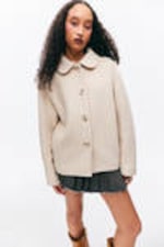 Light Beige - Single-breasted Wool Blend Jacket - 0