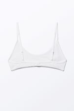 White - Soft Scoop Neck Bra - 1