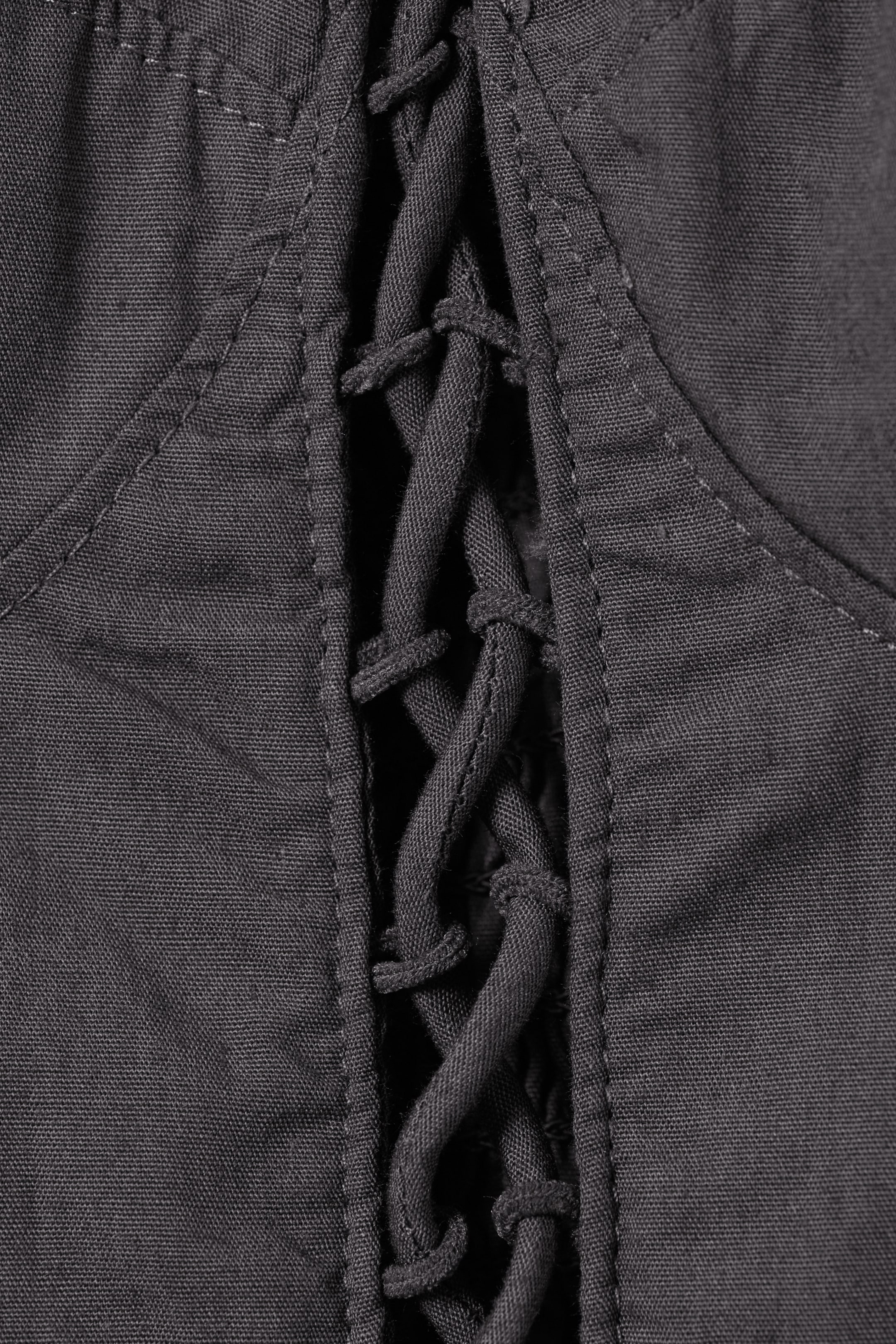 Grotere afbeelding bekijken: Frilled Lace-Up Corset Top - Donkergrijs - DAMES | H&M BE 6