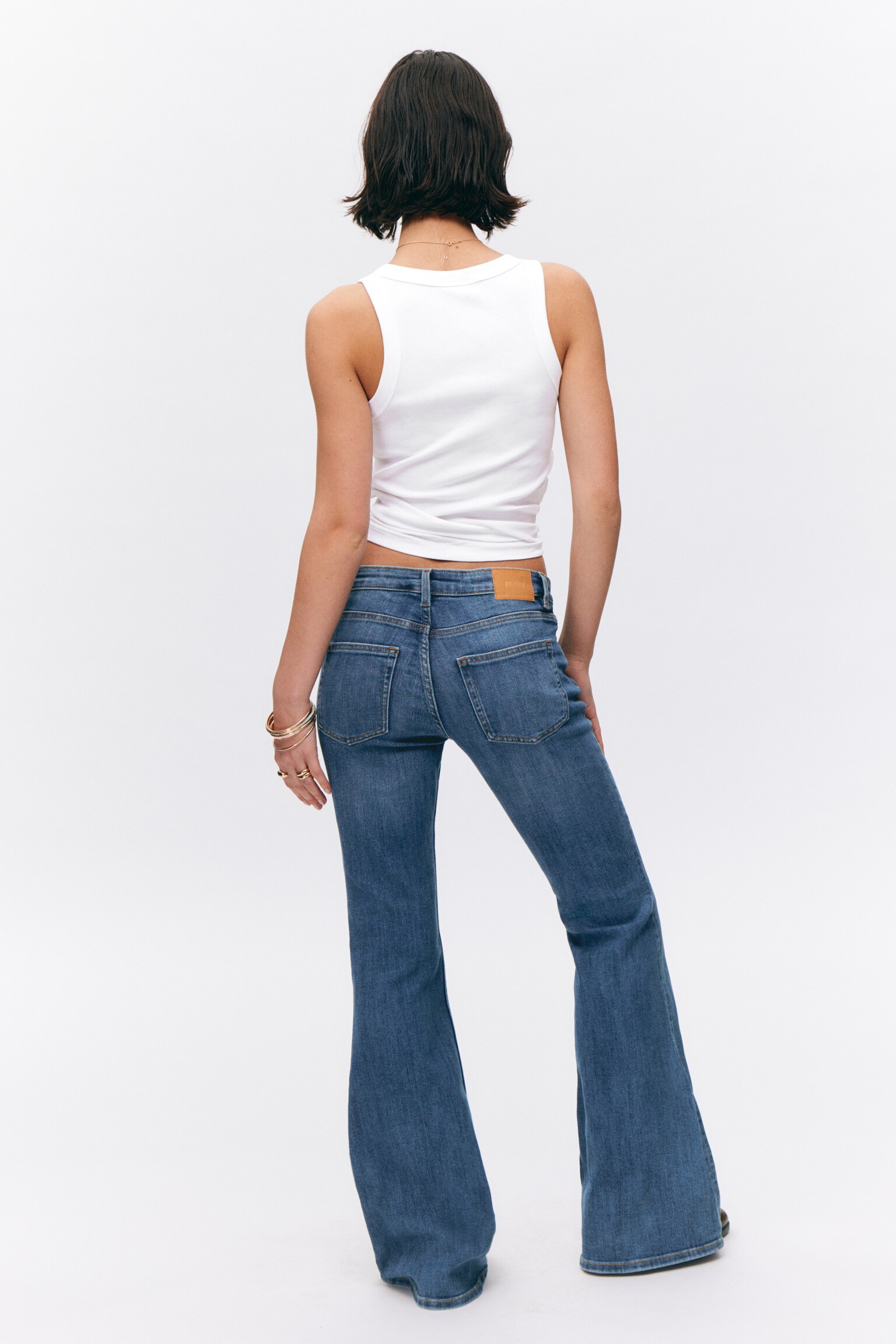 Jean Katsumi taille basse évasé - Bleu coucher de soleil/Noir délavé/Fresh Blue - 3