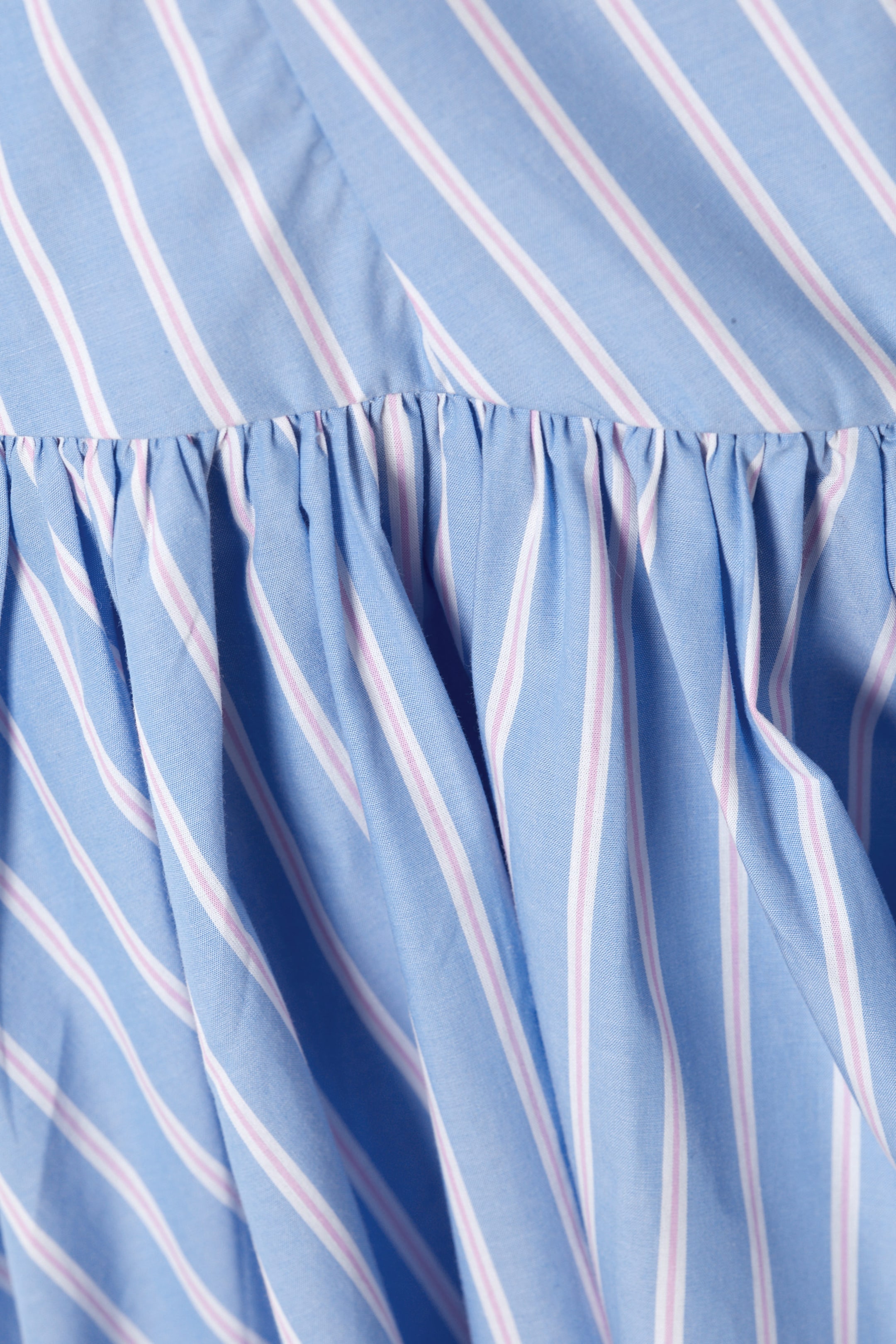 Striped Blue & Pink - Fit and Flare Mini Dress - 2