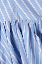 Striped Blue & Pink - Fit and Flare Mini Dress - 1