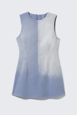 Washed Blue - Sleeveless Utility Cotton Twill Dress - 4