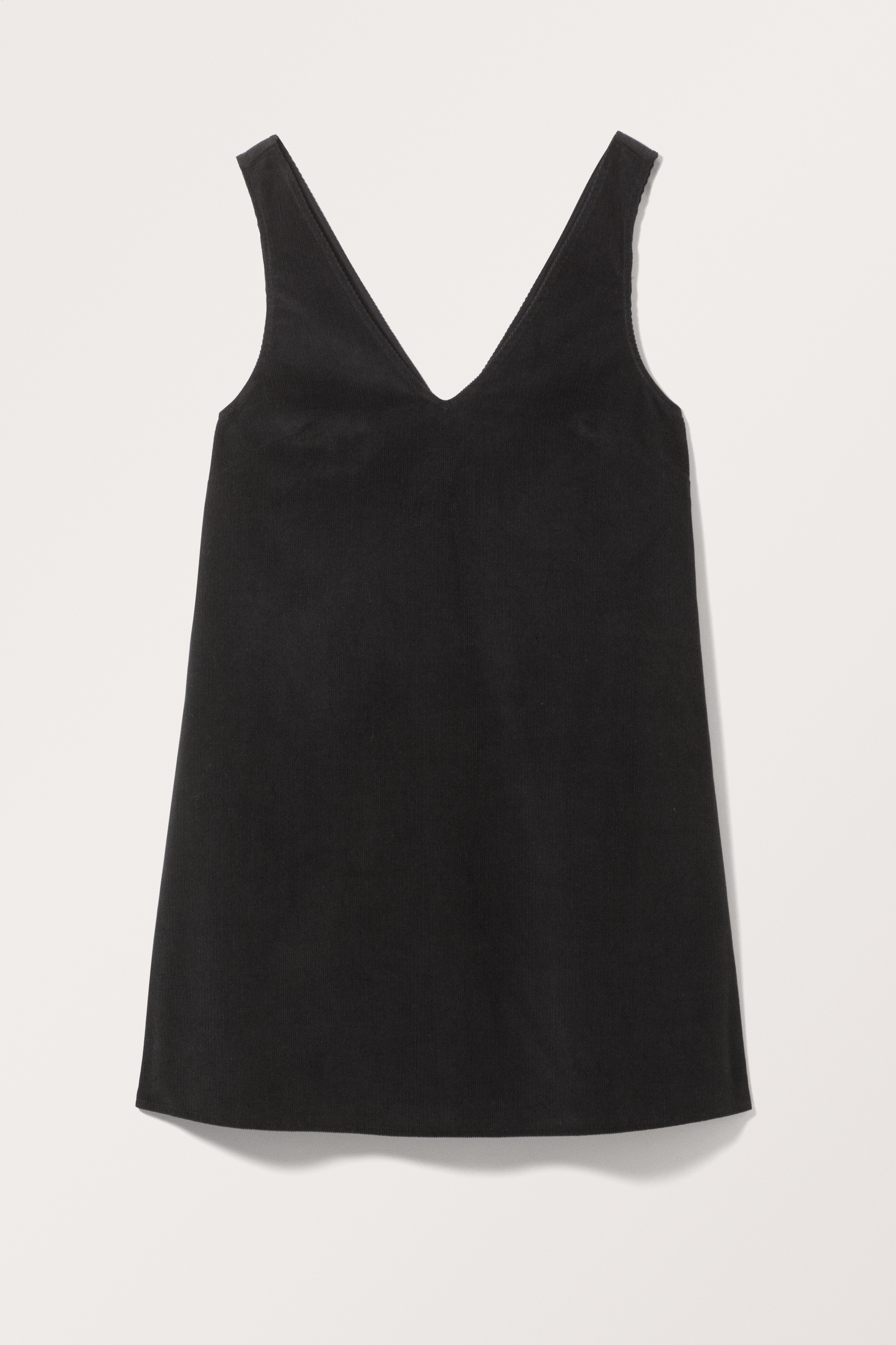 Se større billede: Pinafore-minikjole i fløjl - Sort - DAME | H&M DK 1