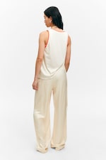 White/Orange - Miami - Mesh Drawstring Tank Top - 3