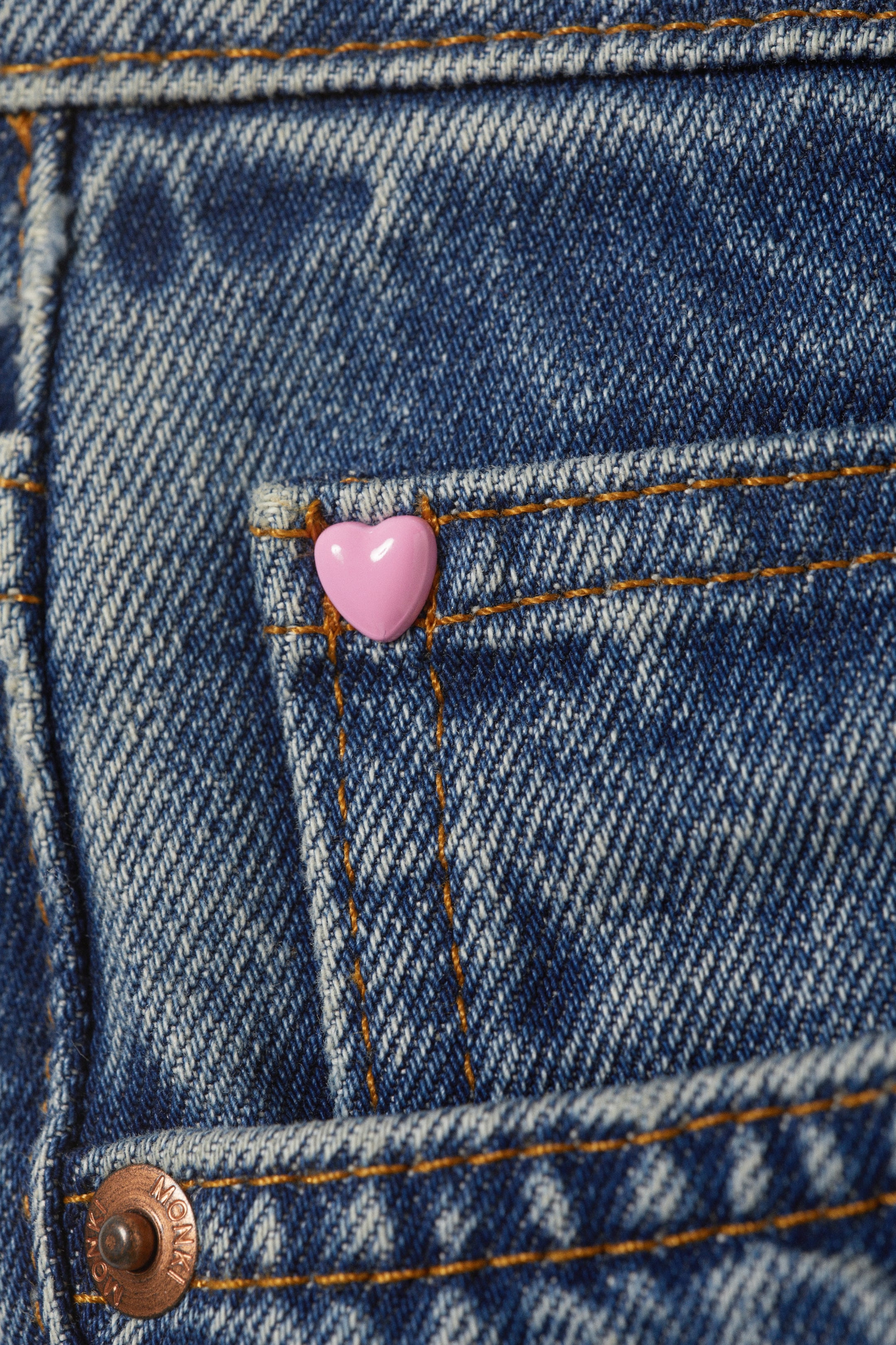 Mountain Blue - Mittelblau - Aimo Mid-Rise Straight Leg Denim - 5