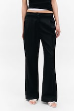 Black - Wide Leg Trousers - 1