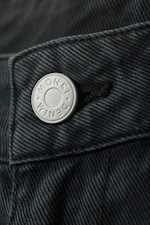 Washed Black - Lediga lågmidjade cargobyxor i twill - 1