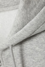 Gewassen lichtgrijs - Cropped hoodie met rits - 1