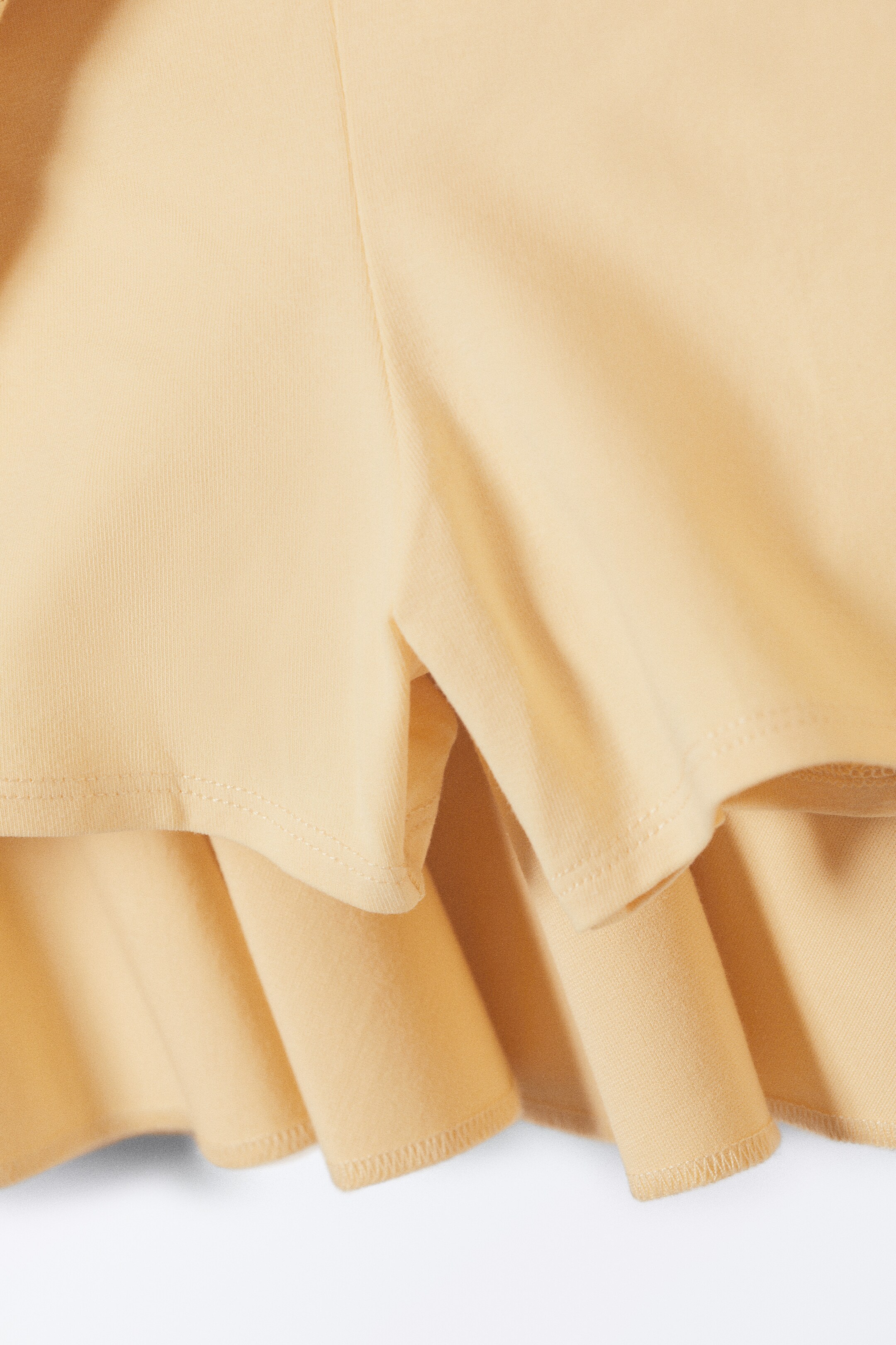 Grotere afbeelding bekijken: Wijd uitlopende mini-skort met lage taille - Geel - zwarte tailleband - DAMES | H&M BE 5