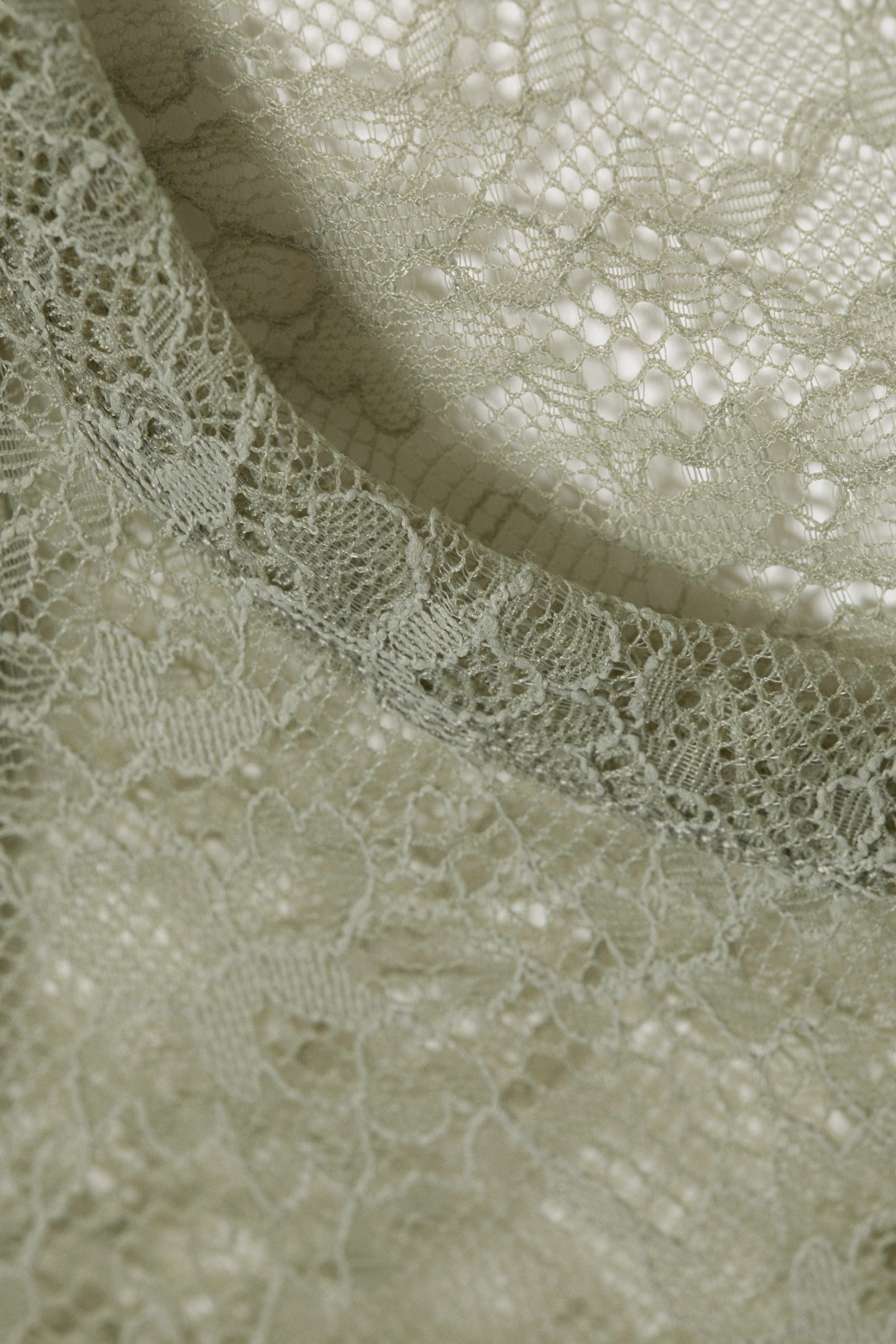 Khaki Green - Sheer Lace Sleeveless Tank Top - 5