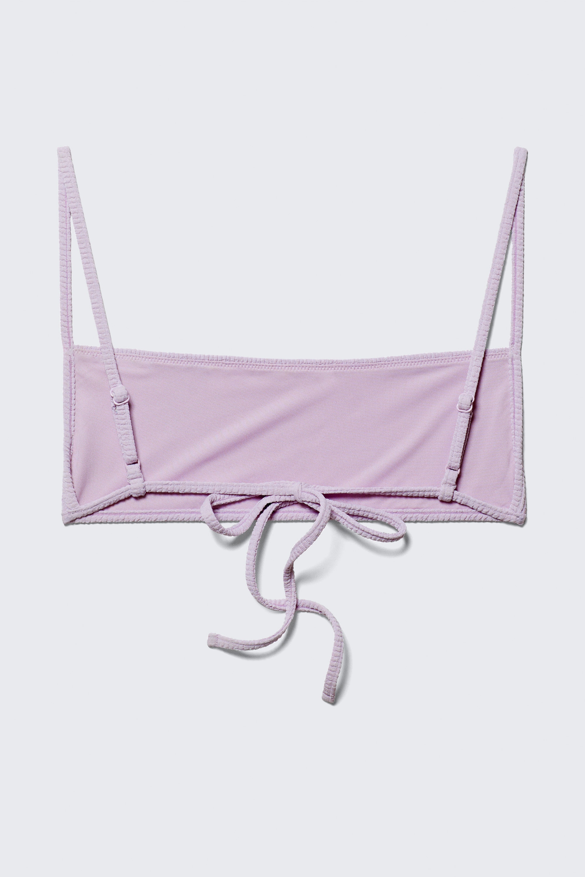 Light Lilac - Structured Square Neck Bikini Top - 4