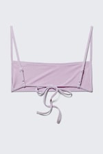 Mauve clair - Haut de bikini structuré à encolure carrée - 4
