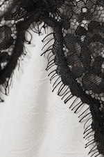 White - Lace-Trimmed Satin Camisole - 5