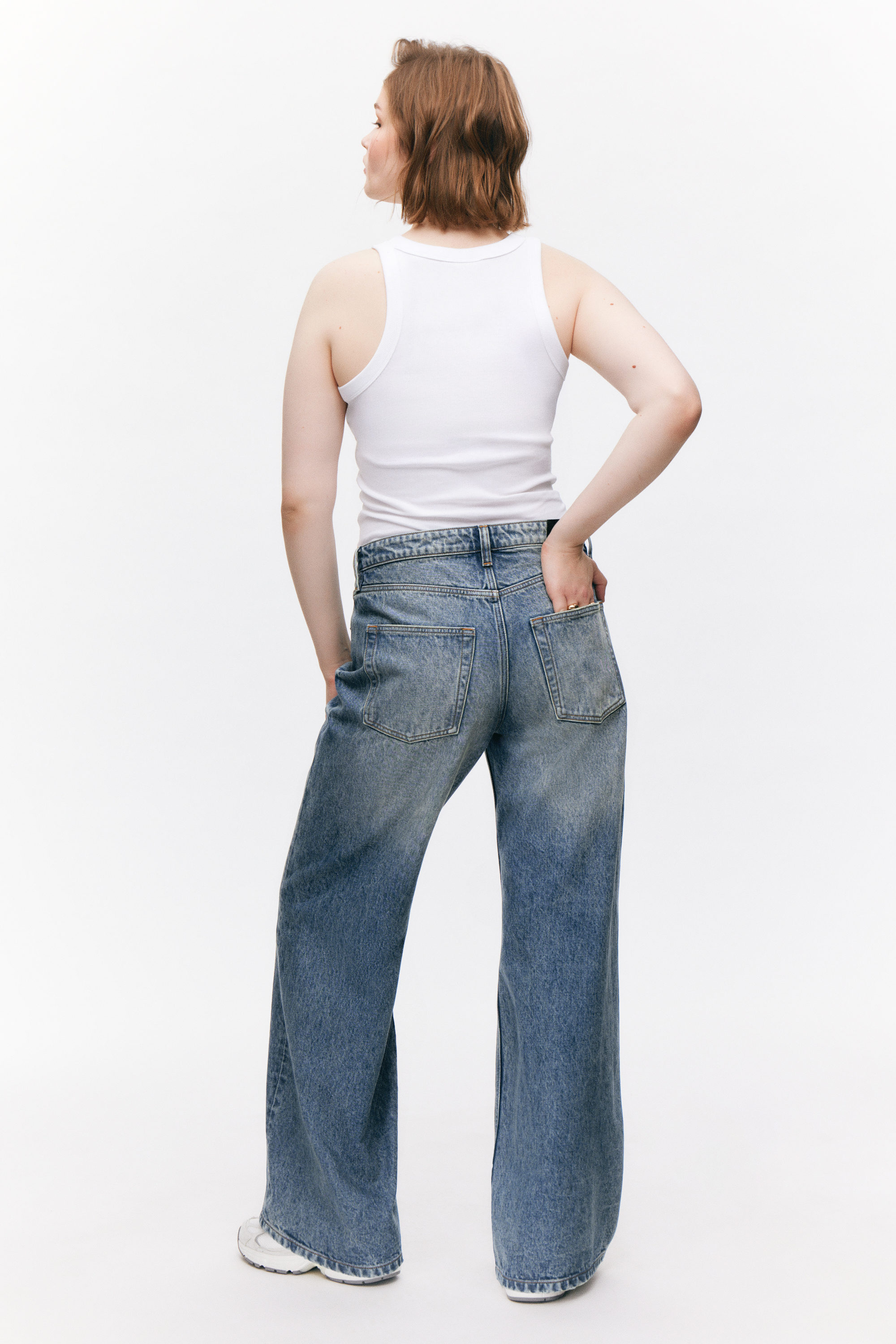 Mountain Blue - Paz Mid Wide Jeans - 3