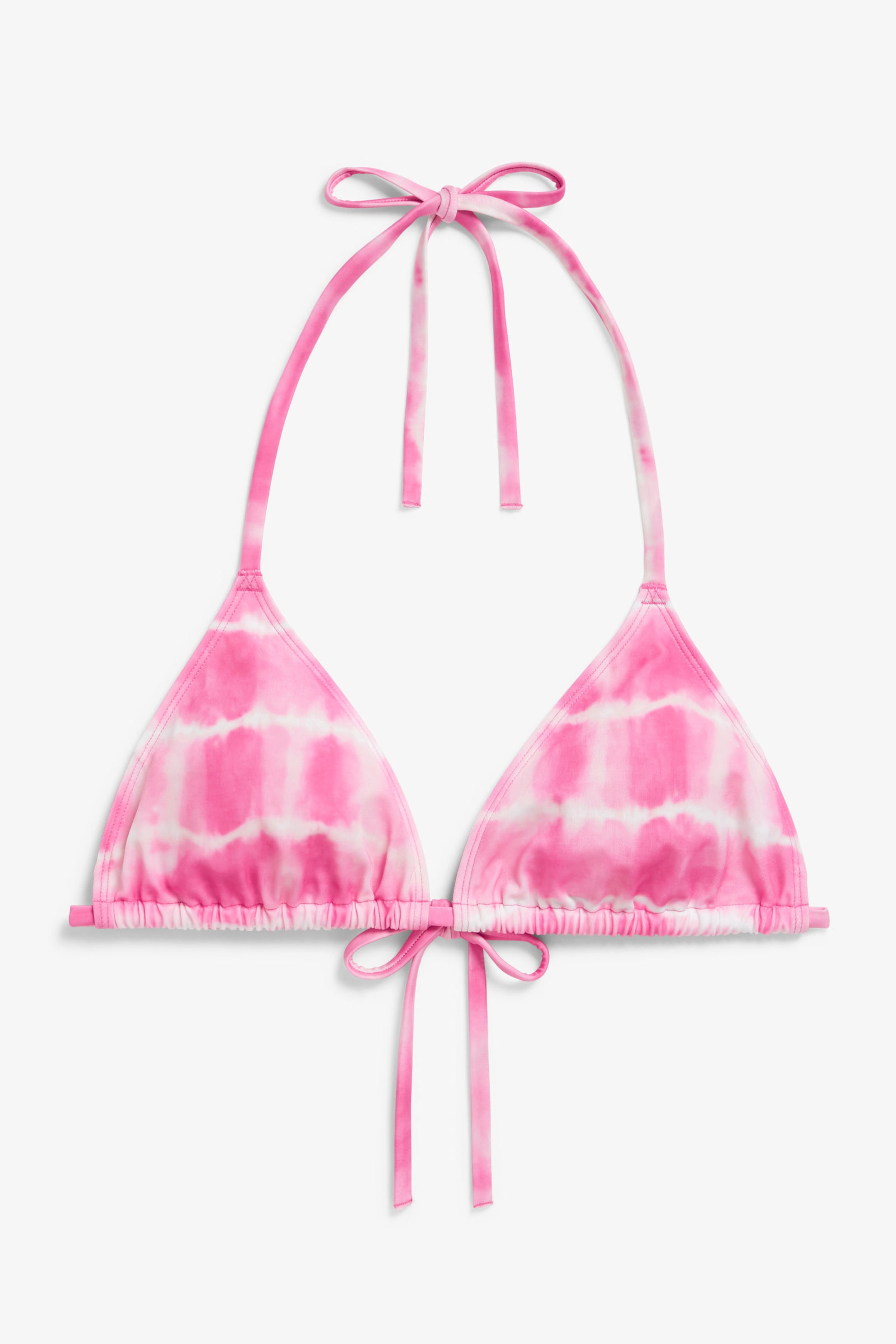 Pink tie-dye - Triangle bikini top - 0