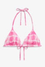 Pink tie-dye - Triangle bikini top - 0