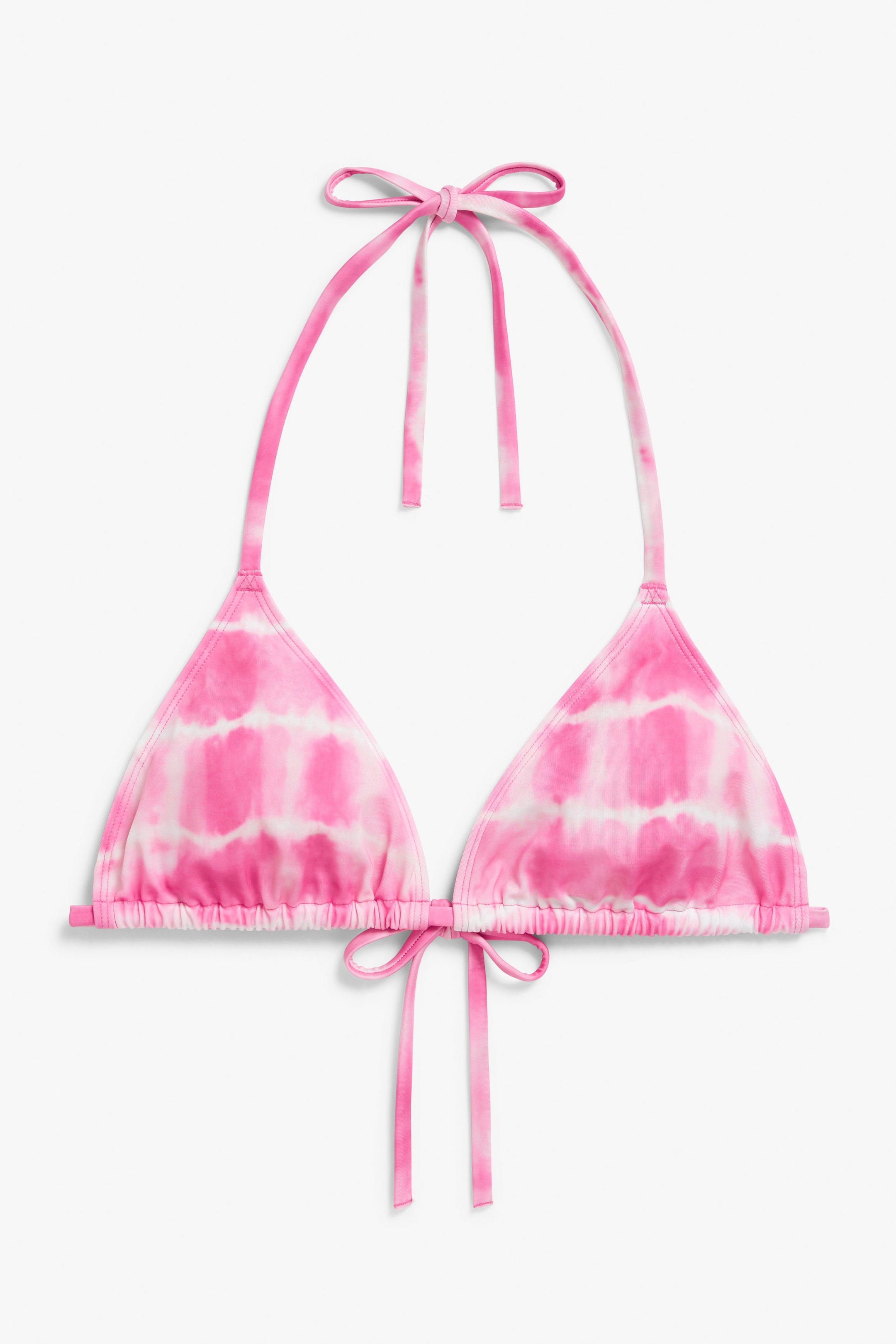 Rosafarbenes Batikmuster - Triangel-Bikinioberteil - 0