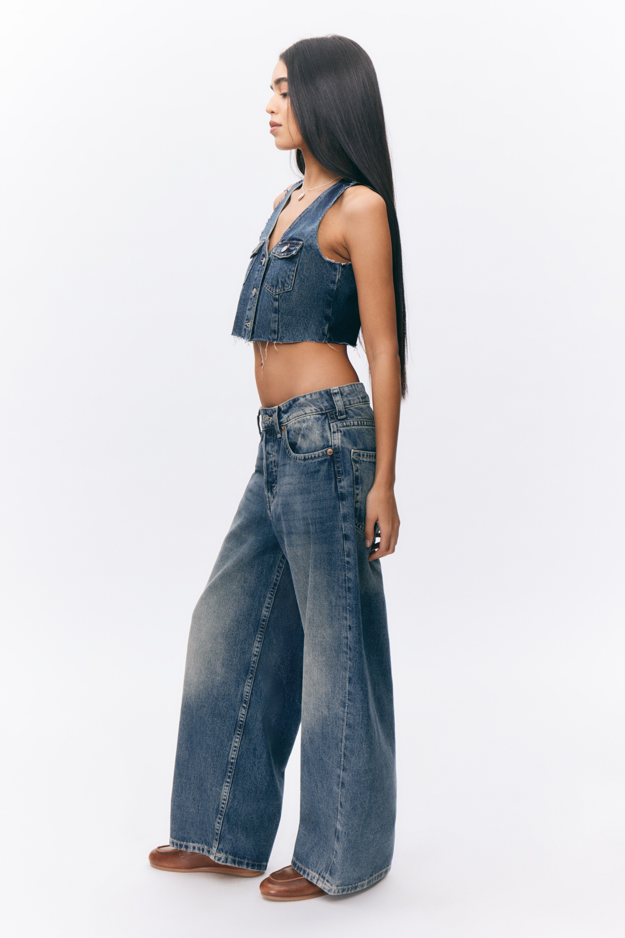 Zobacz większy obraz: Dżinsy Peggy Low Waist Loose Baggy Leg - Desert Blue - Medium Blue - ONA | H&M PL 5