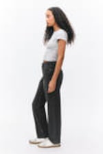 Midnight Black - Black - Aimo Mid Straight Jeans - 3