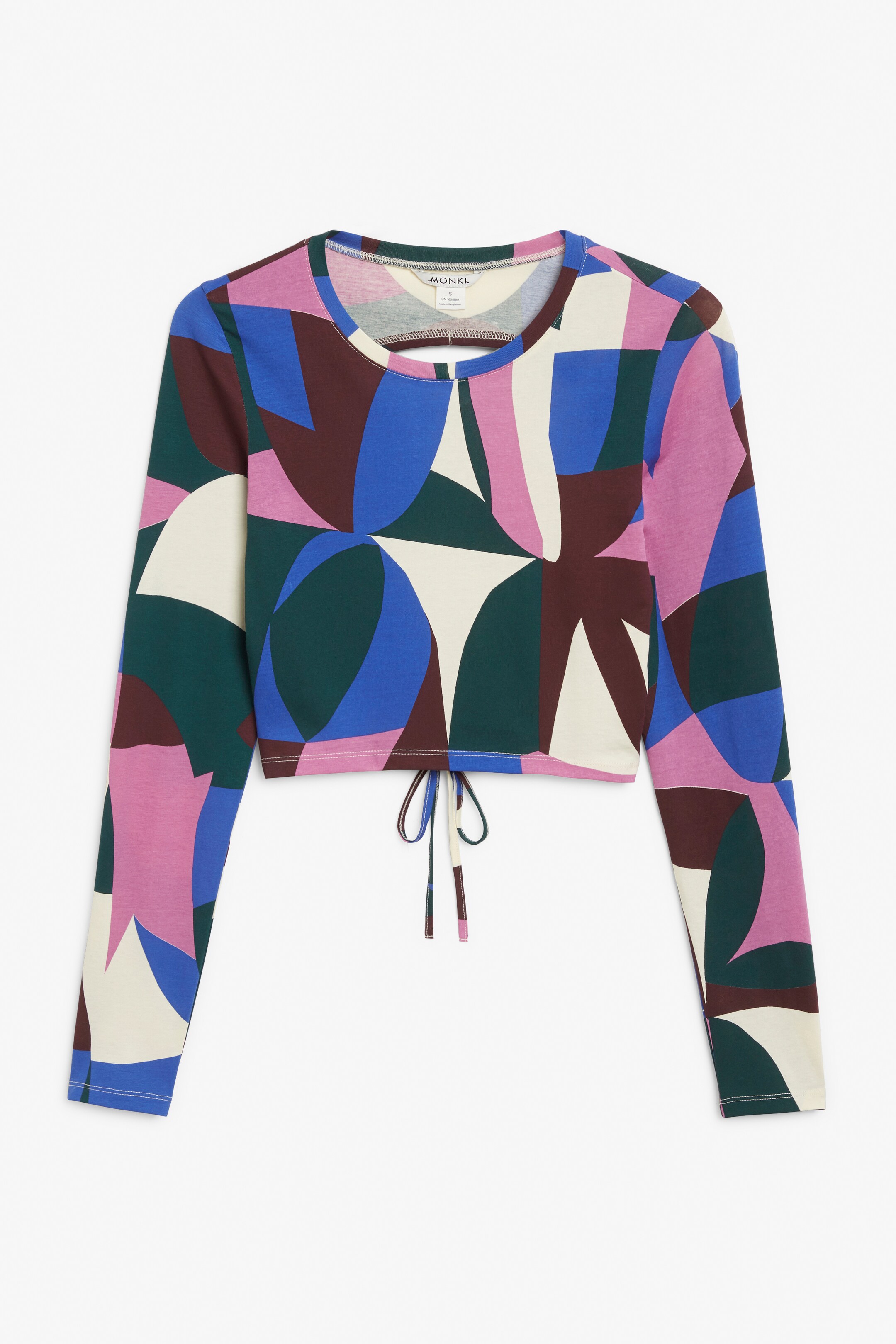 View larger image: Long sleeve crop top with cut out back - Multi cut out pattern - Ladies | H&M GB 1