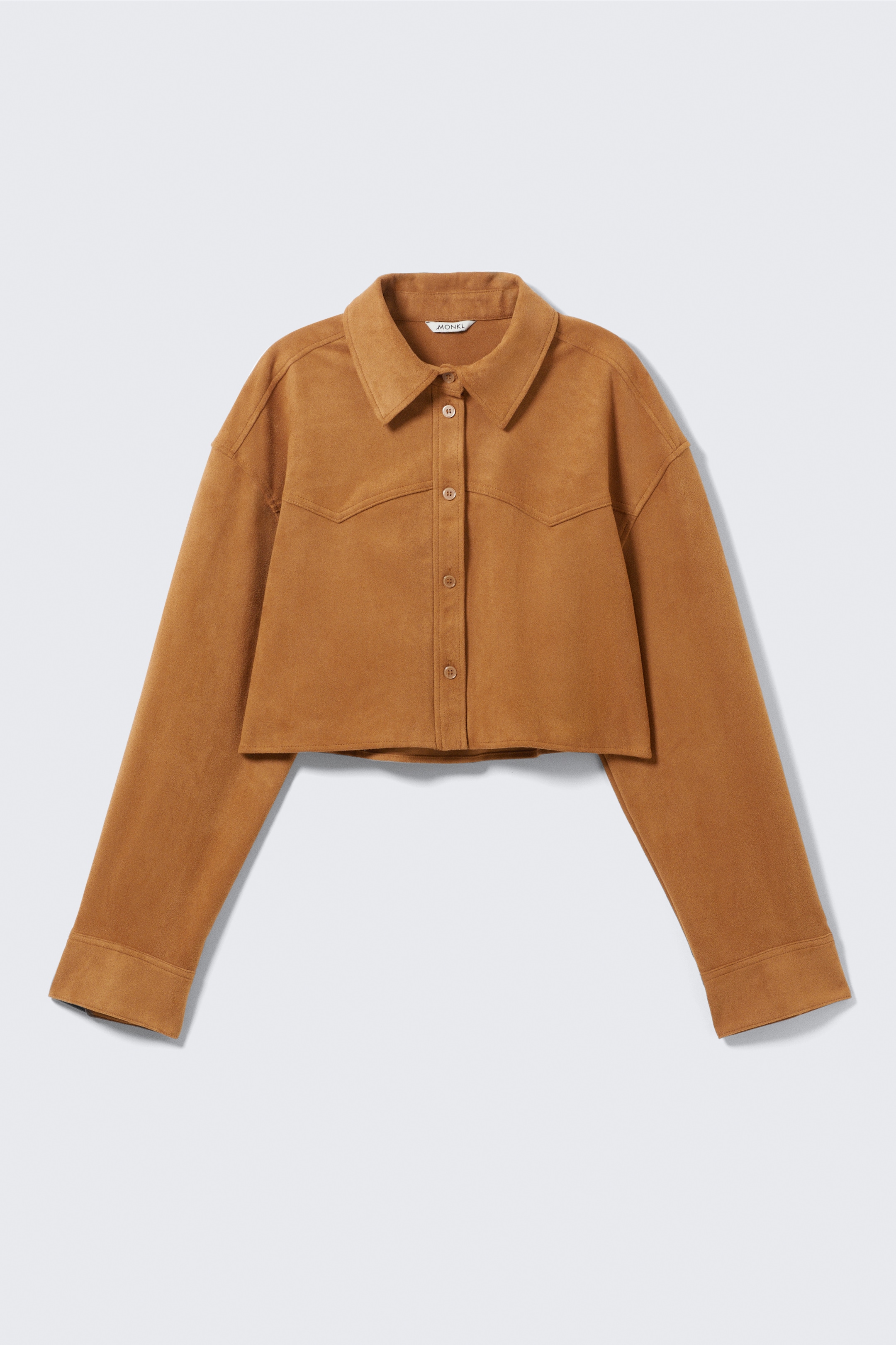 Visualizza immagine più grande: Camicia western cropped in camoscio sintetico - Marrone - DONNA | H&M IT 6