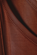 Burgundy - Asymmetric Strap Tie Mini Dress - 4