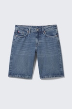 Sunset Blue - Mittelblau - Imoo Low-Rise Wide Leg Denim Shorts - 5