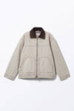 Pinkish Beige - Padded Cotton Canvas Jacket - 5