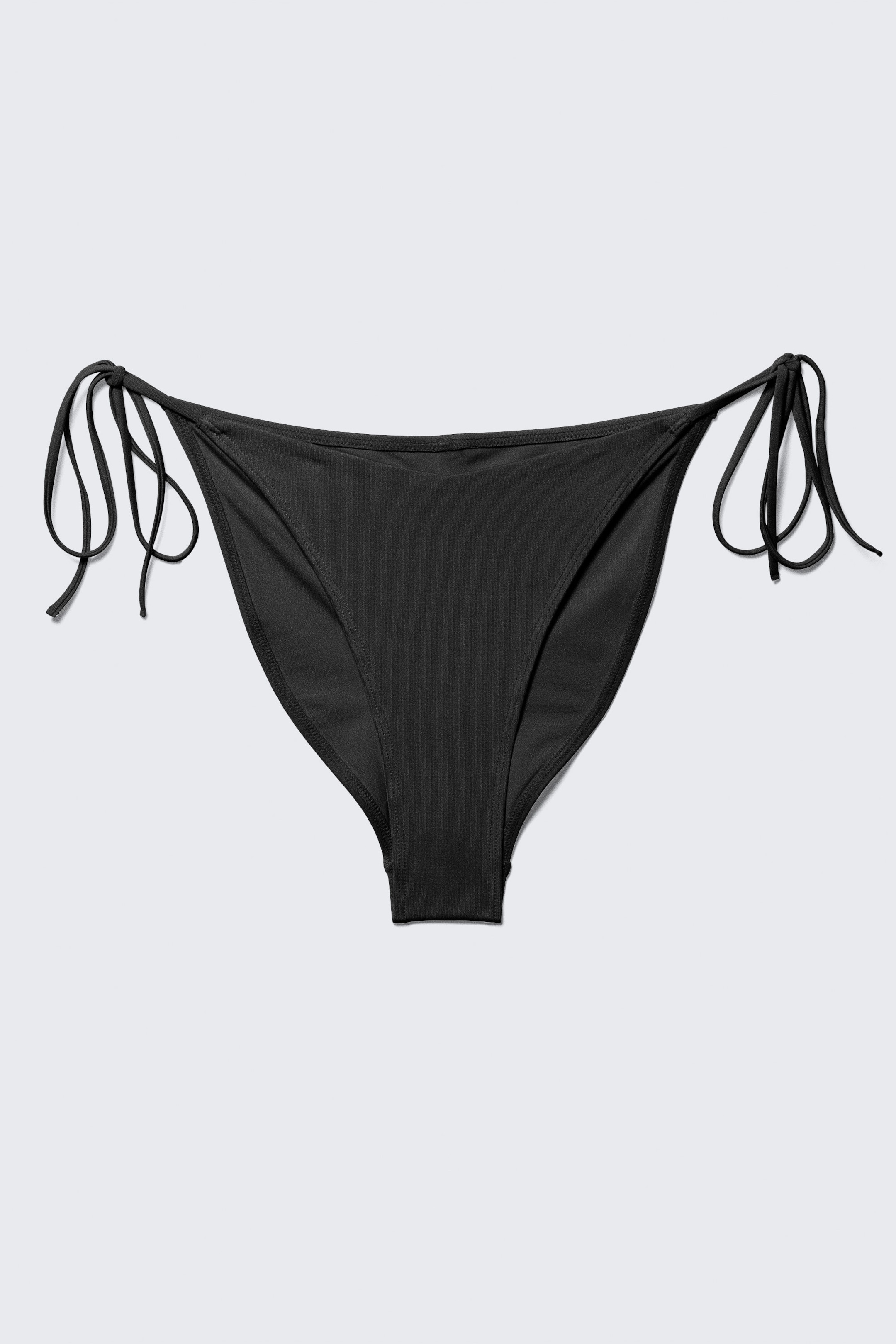 Black - Strappy Bikini Bottoms - 3