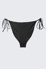 Black - Strappy Bikini Bottoms - 3